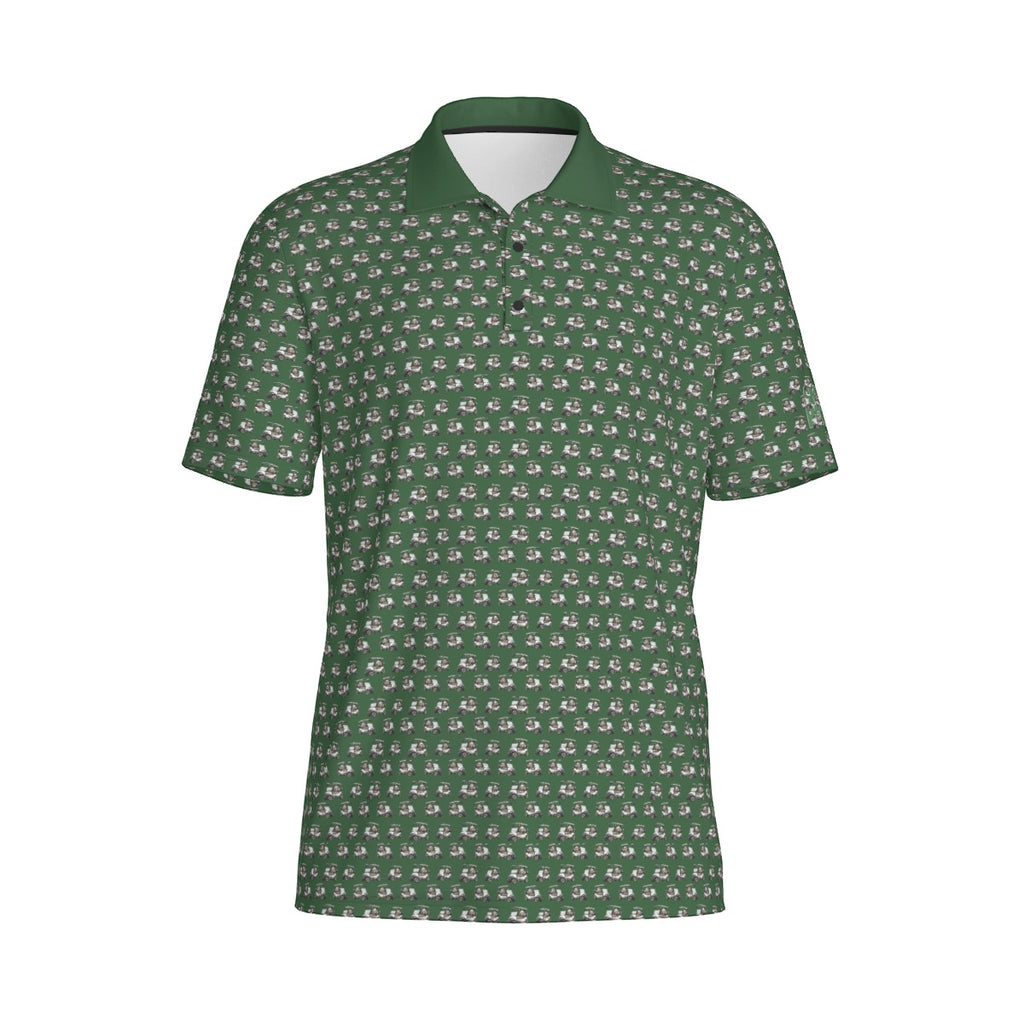 Golf Cart Fred Print Men's Polo