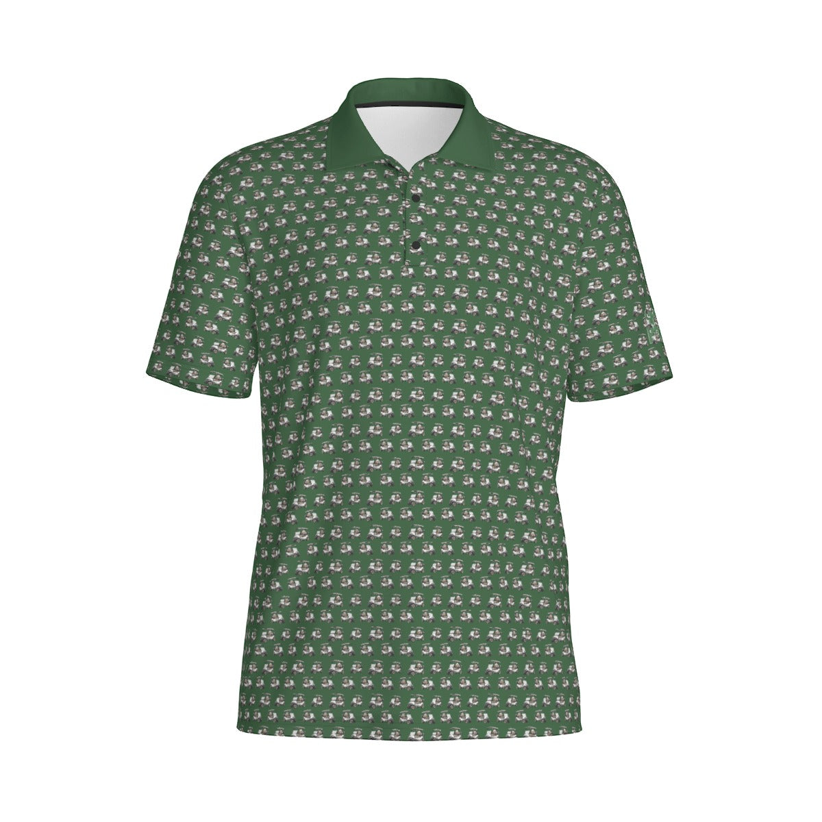 Golf Cart Fred Print Men's Polo