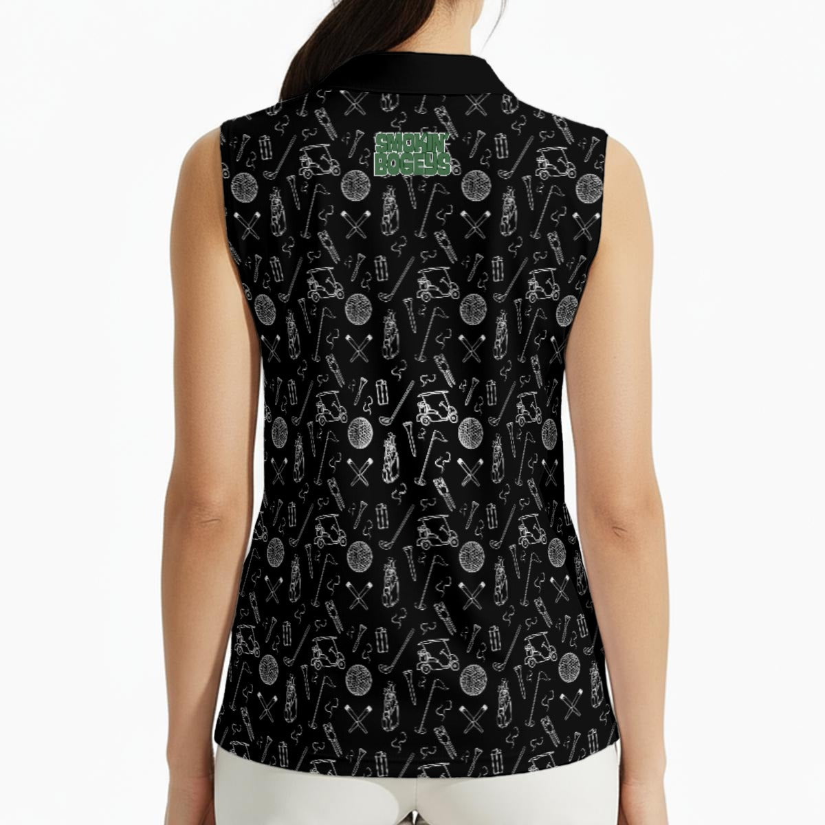 The Greens Kit Print Women's Sleeveless Polo