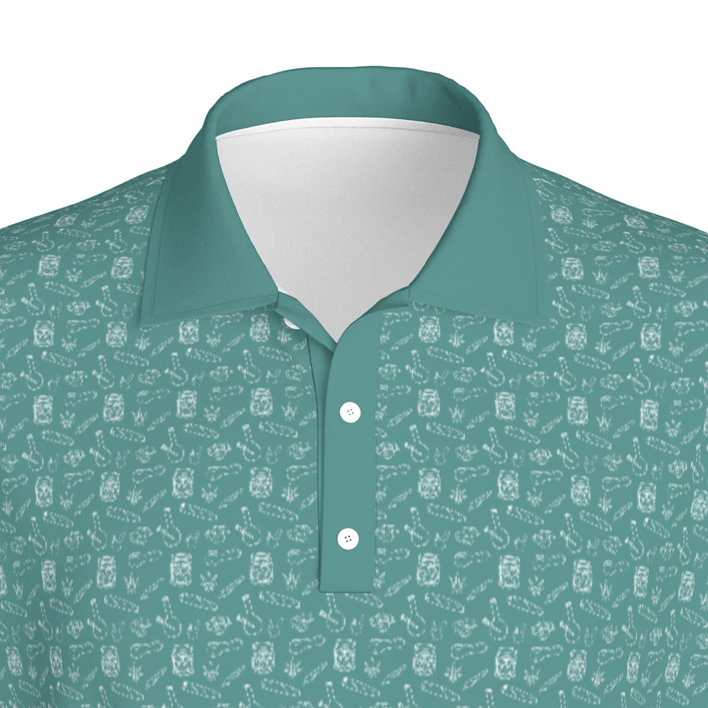 Blunts & Bongs Prints Men's Polo Collar Jersey