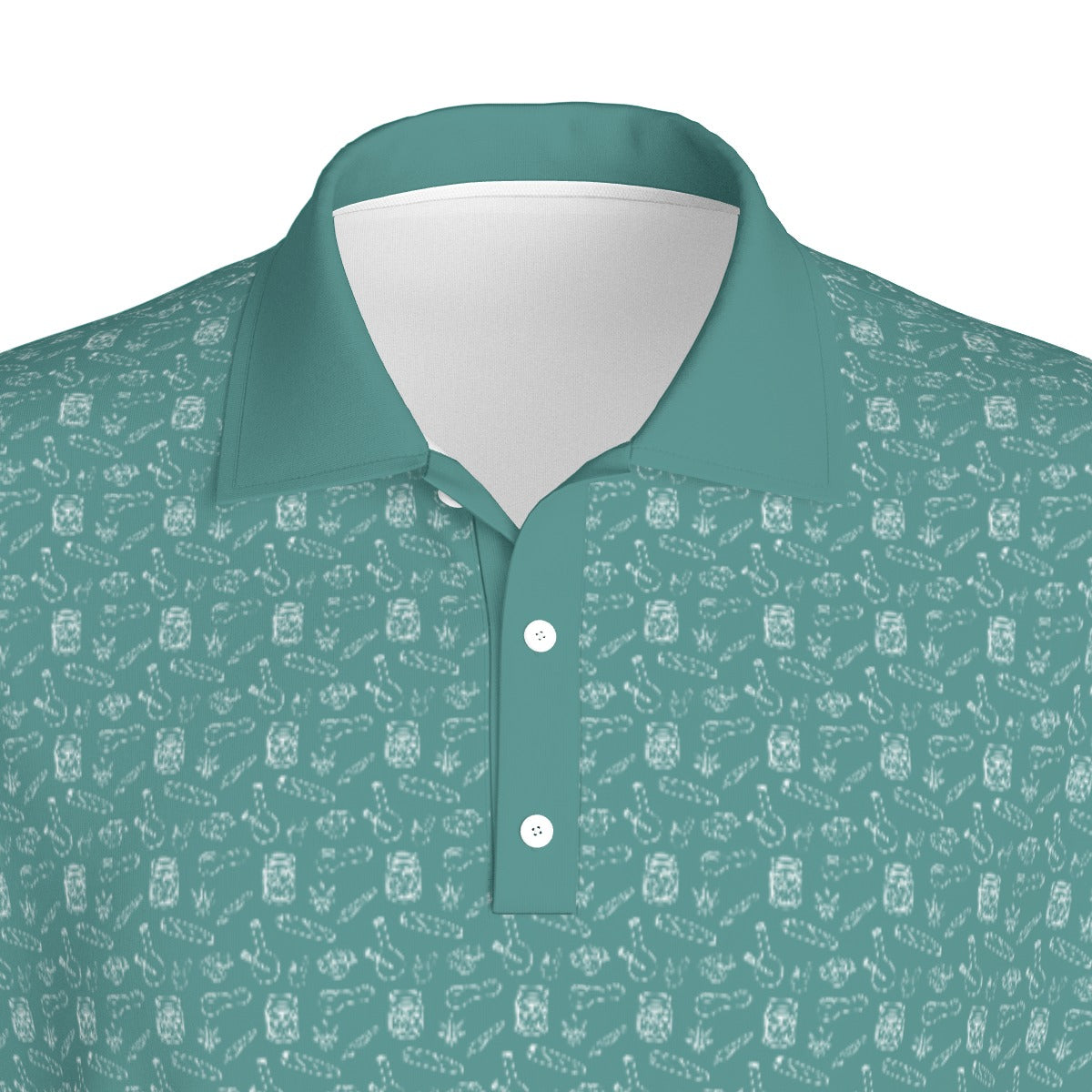 Blunts & Bongs Prints Men's Polo Collar Jersey