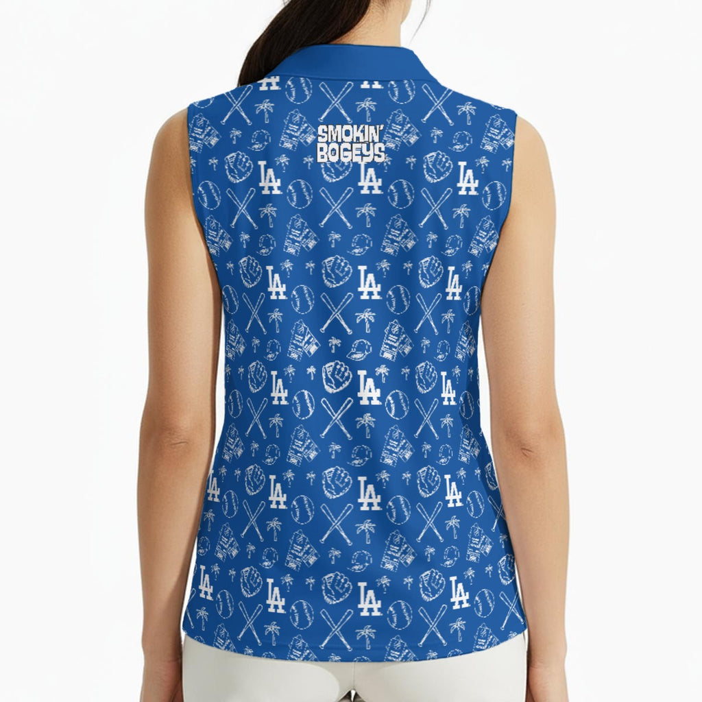 Dodgers x Smokin' Bogey's Print Women's Sleeveless Polo