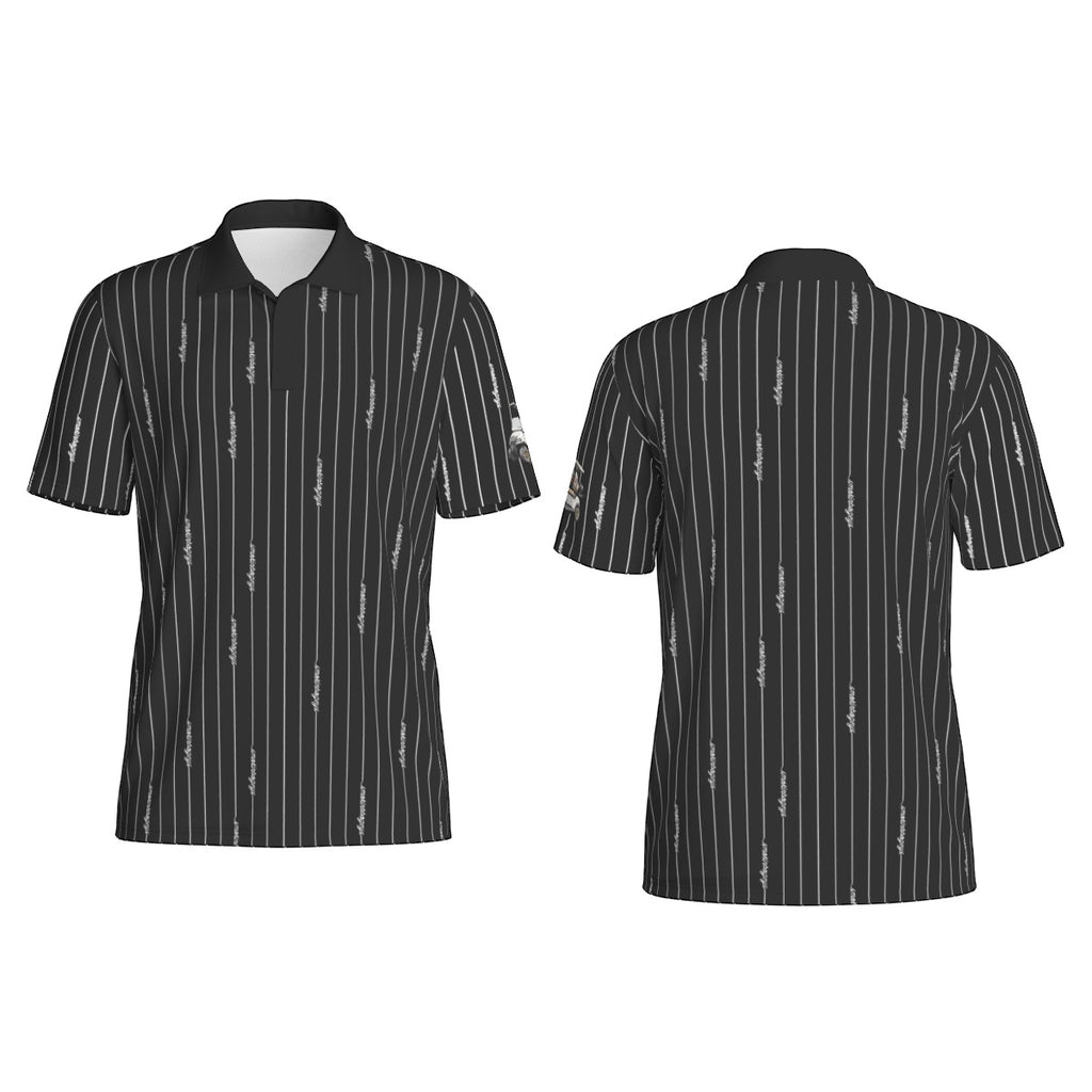 Pinstripe Smokin' Bogeys Men's Polo