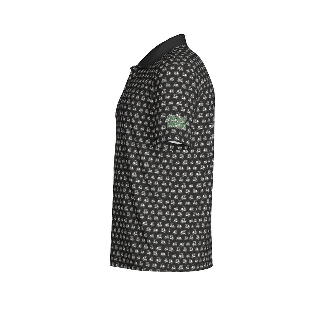 Golf Cart Fred Print Men's Polo