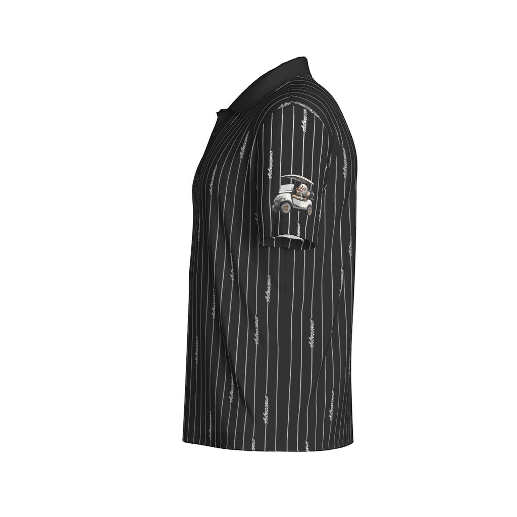 Pinstripe Smokin' Bogeys Men's Polo