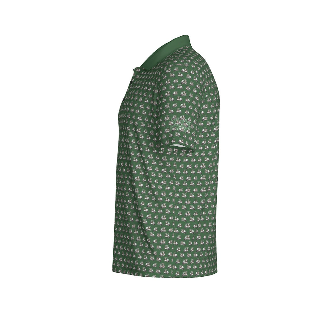 Golf Cart Fred Print Men's Polo