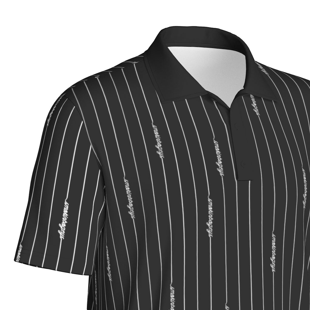 Pinstripe Smokin' Bogeys Men's Polo
