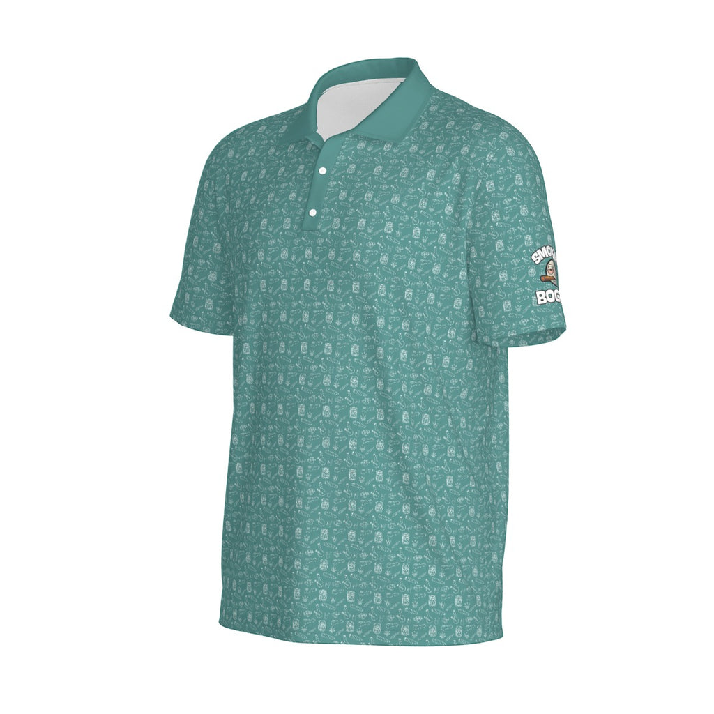 Blunts & Bongs Prints Men's Polo Collar Jersey