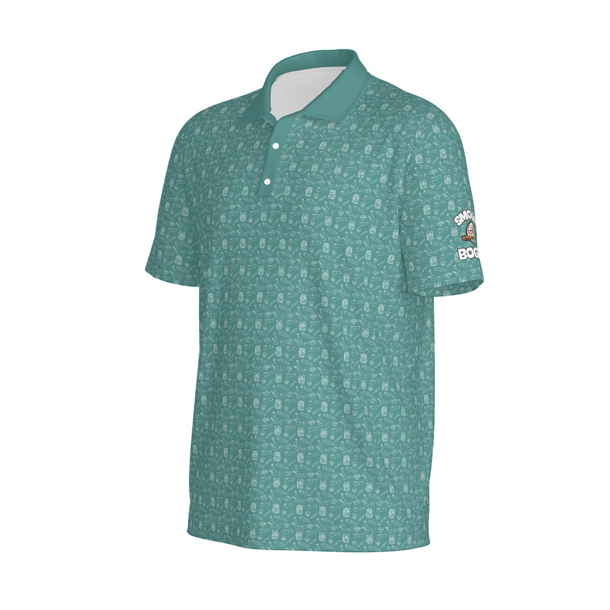 Blunts & Bongs Prints Men's Polo Collar Jersey