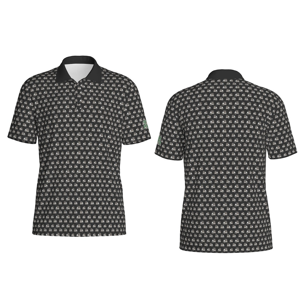 Golf Cart Fred Print Men's Polo