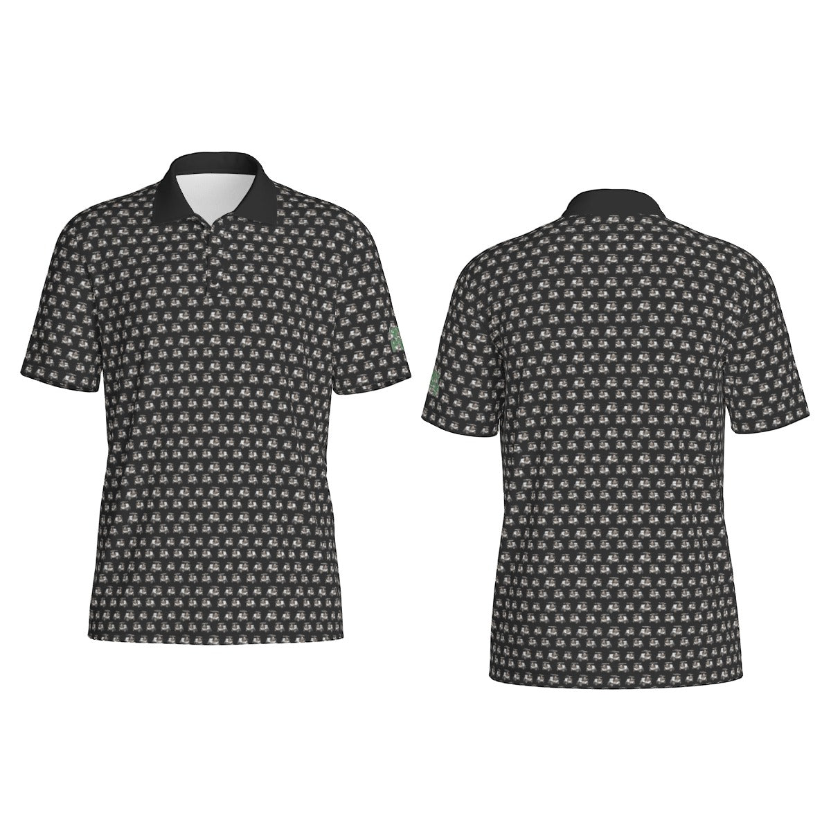 Golf Cart Fred Print Men's Polo