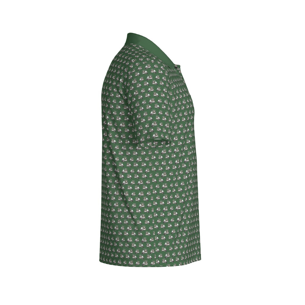 Golf Cart Fred Print Men's Polo