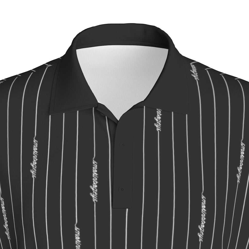 Pinstripe Smokin' Bogeys Men's Polo