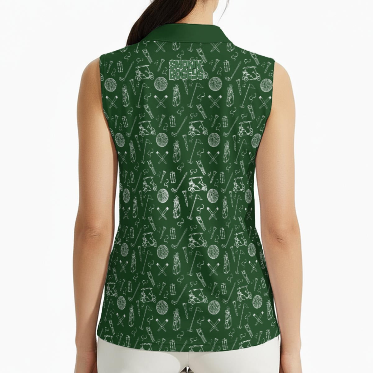 The Greens Kit Print Women's Sleeveless Polo