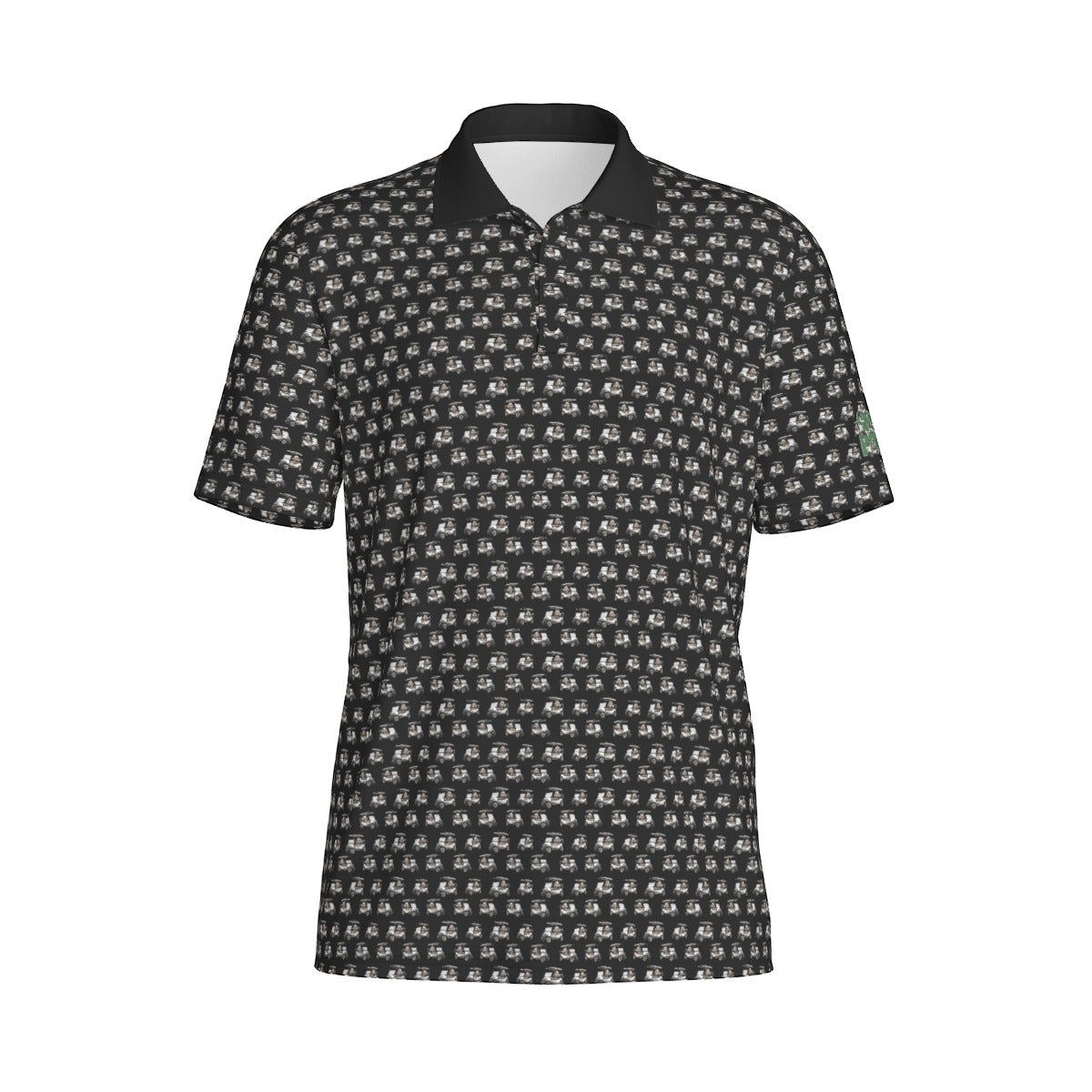 Golf Cart Fred Print Men's Polo
