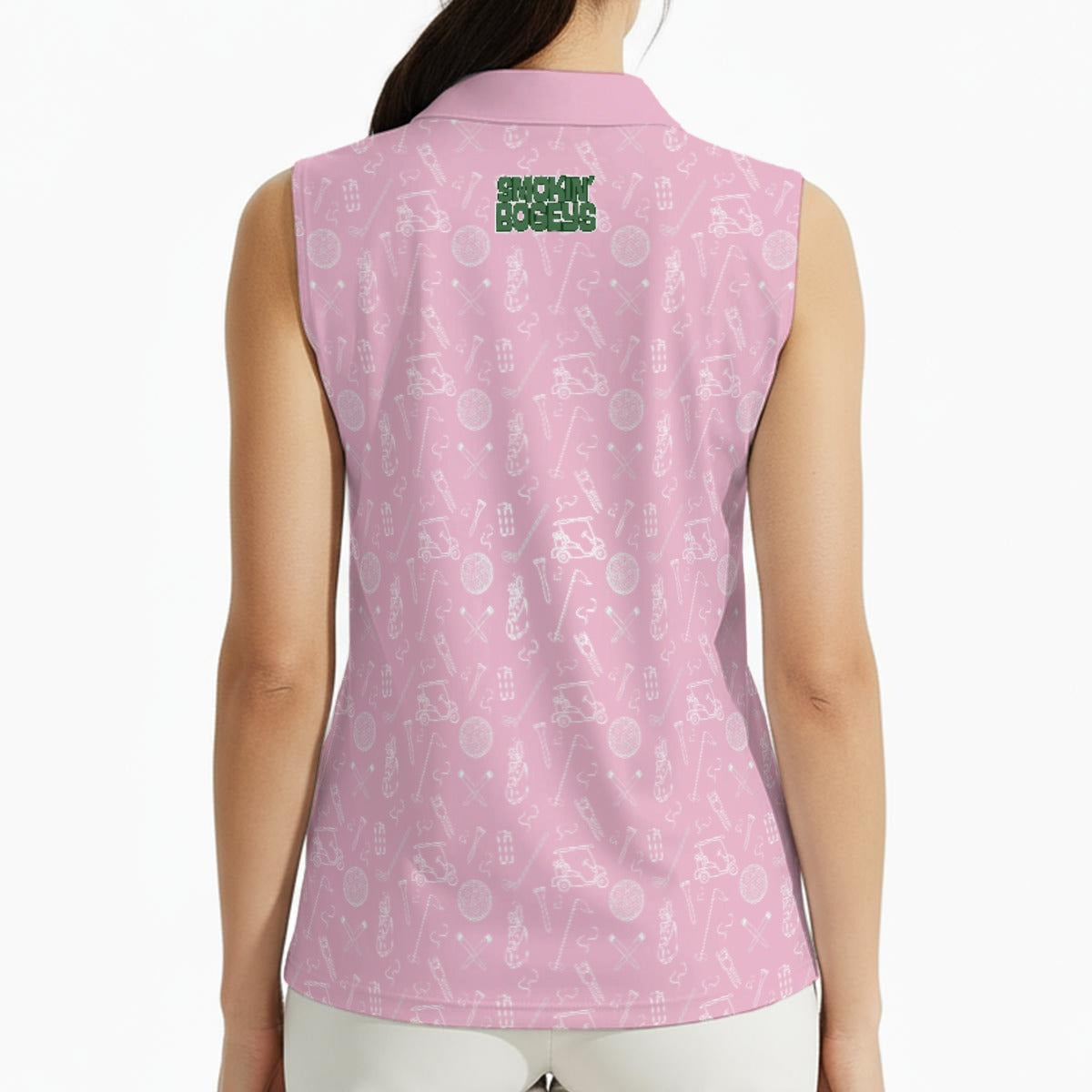 The Greens Kit Print Women's Sleeveless Polo